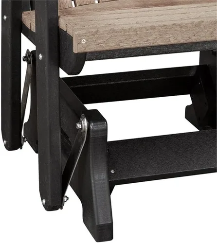 Vista 5 de American Furniture Classics 515WWBK-K - Planeador doble con mesa, madera y negro