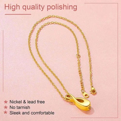 Vista 70 de FindChic Collares personalizados con urna para cenizas, barra vertical, gato, luna, reloj de arena, garra de perro, acero inoxidable, chapado en oro