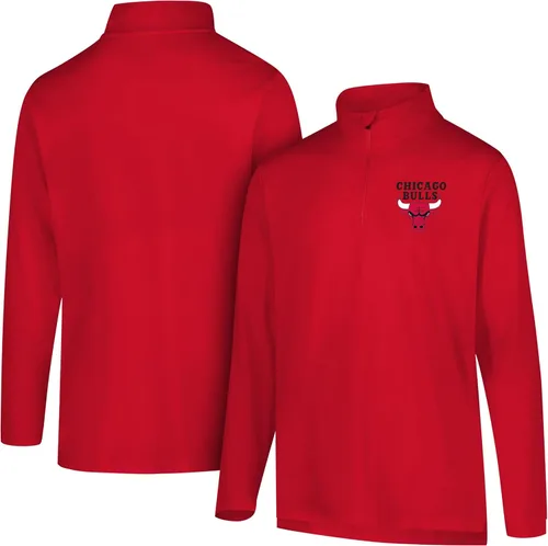Vista 44 de Ultra Game Camiseta oficial de la NBA de manga larga con cremallera corta para hombre Gris Caliente Carbón