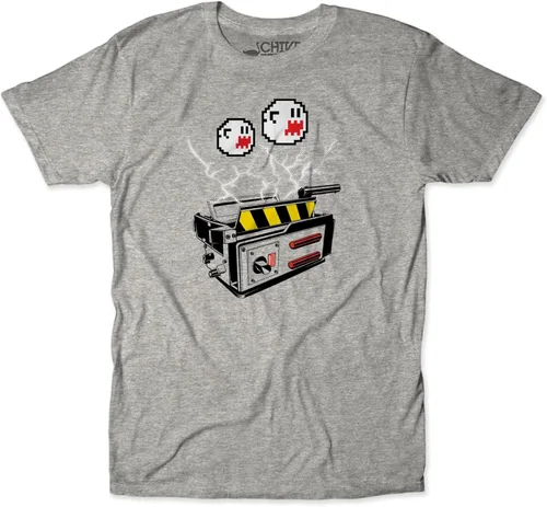 Vista 5 de Camiseta de película de comedia de los años 80 de Bill Murray Venkman Buster de 8 bits - Gris