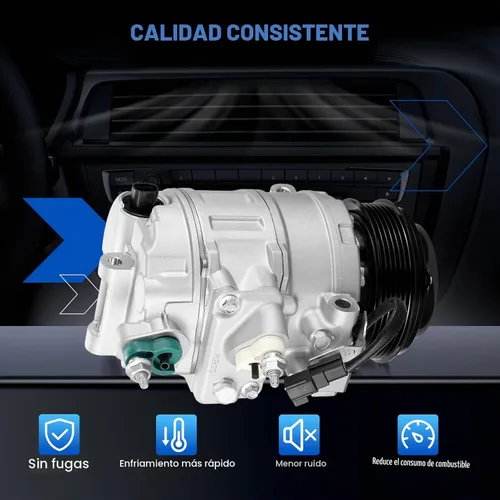 Vista 6 de 198355 Compresor de aire acondicionado A/C con embrague compatible con Ford Edge 2012-2015, compatible con Ford Explorer 2012, L4 2.0L GAS