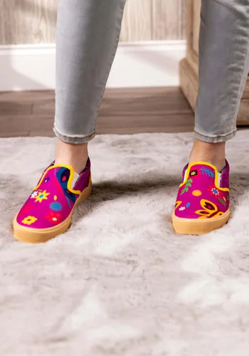 Vista 7 de Tenis sin cordones bordados para mujer de Encanto Multicolor