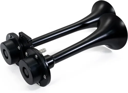 Vista 4 de HornBlasters PsychoBlasters V2 bocina eléctrica negra sigilosa - reemplazo ALTAMENTE ruidoso para la bocina original
