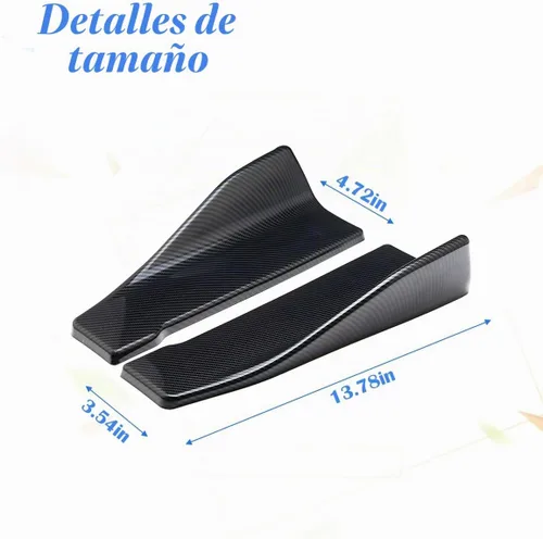 Vista 2 de BESULEN 2 piezas de divisor difusor de guardaparachoques trasero universal para coche, protector antiarañazos para la falda lateral