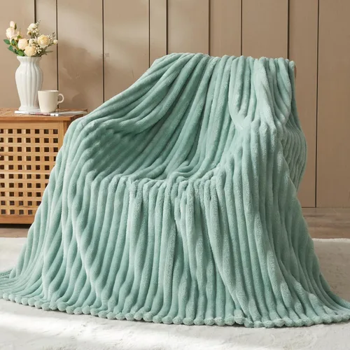 Vista 72 de NEWCOSPLAY Manta de Tiro Súper Suave Aqua Franela Sedosa Premium Forro Polar Jacquard Acanalado 3D Ligero Manta de Cama Uso en Todas las Estaciones