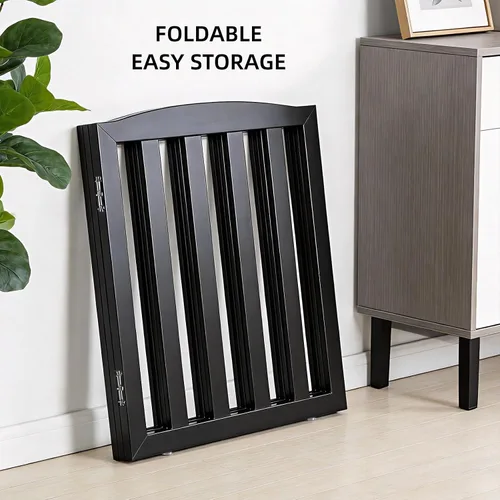 Vista 8 de Puerta Independiente para Perros para Interiores, Puerta para Perros Plegable, Puertas para Mascotas para Entradas, Escaleras o Pasillos, Puerta