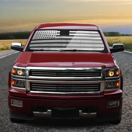 Vista 6 de RT-TCZ Parasol para parabrisas, protector térmico para ventana, parasol para GMC Sierra 2014, 2015, 2016, 2017, para Chevy Silverado 2014-2017