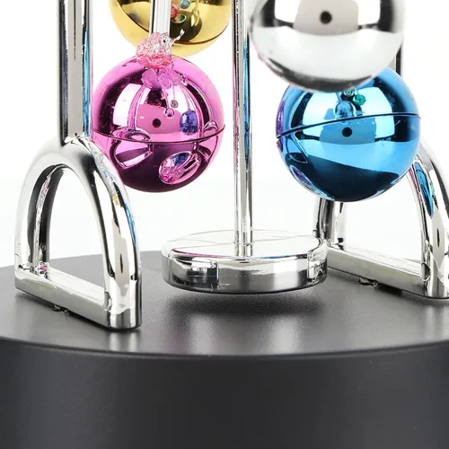 Vista 9 de Noria de movimiento perpetuo, Newtons Cradle Pendulum Bolas de equilibrio de movimiento perpetuo para decoración del hogar y entusiastas