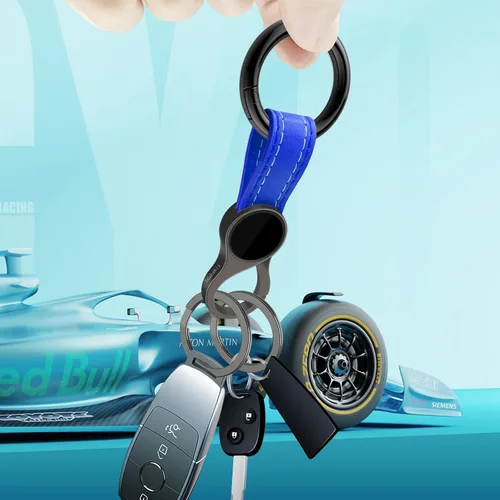 Vista 4 de Idakekiy Llavero con 4 llaveros y mosquetón de liberación rápida, llavero de cuero para automóvil para hombres y mujeres