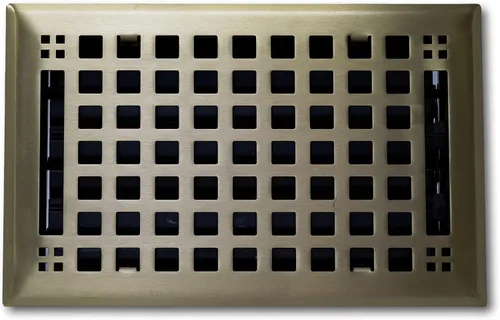 Vista 12 de Madelyn Carter Cubierta de ventilación de estilo artesanal contemporáneo, interior de acero fundido sólido, controla el flujo de aire, 2 x 10 Blanco