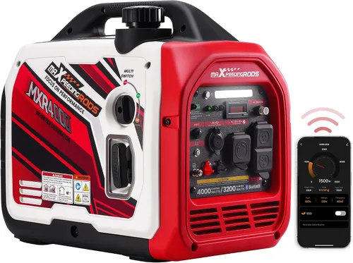 Vista 11 de maXpeedingrods 2450 Watt Portable Inverter Generator for Camping, Home MXR2450 Small Generator 17kg, Gas Powered, CO Sensor, RV Ready, Parallel &