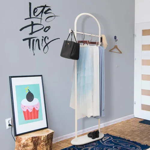 Vista 4 de Perchero dorado con base de mármol, moderno perchero de metal para dormitorio, perchero de pie resistente para bolsa, sombrero, bufanda, chaqueta