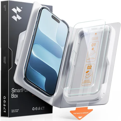 Vista 10 de SMARTDEVIL Paquete de 2 protectores de pantalla de vidrio templado para iPhone Air, protección antirroturas de grado militar, dureza 9H, película