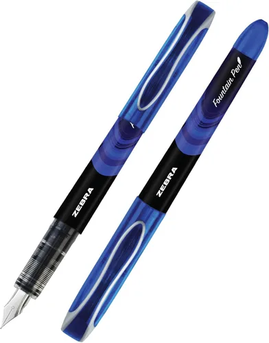 Vista 2 de Zebra Pen Pluma estilográfica, fina 0.024 in, tinta azul, paquete de 12