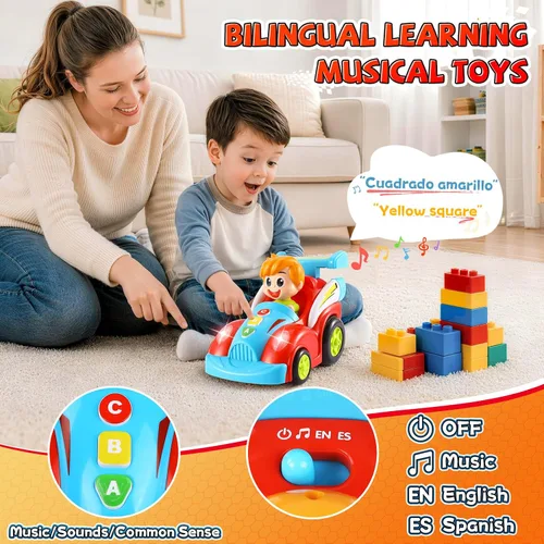 Vista 6 de LUDILO Coche de control remoto para niños pequeños juguetes para niños de 3