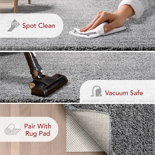 Vista 3 de nuLOOM Marleen - Alfombra decorativa contemporánea, 2 x 3, gris