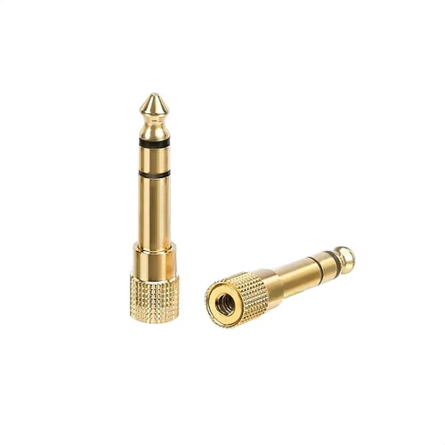 Vista 4 de Amazon Basics Chapado en oro 0.250 in 1/4 macho a 0.138 in 1/8 hembra audio estéreo adaptador de auriculares - 2