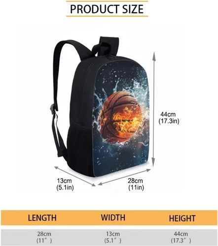 Vista 136 de HUGS IDEA Los animales frescos 3D niños escuela libro bolsa niños impresión mochilas, Baloncesto, Moderno