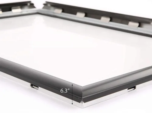 Vista 5 de M&T Displays - Marco de póster resistente a la intemperie de 24 x 36 pulgadas, color negro, perfil de aluminio de 1 pulgada, carga frontal, montaje