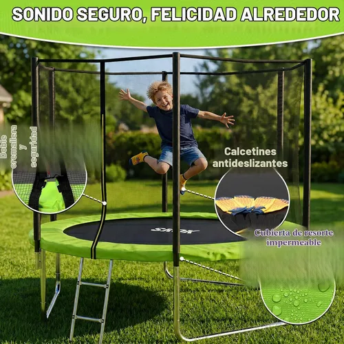 Vista 5 de SKOK Trampoline for Kids,400LBS Outdoor Trampoline with Net-ASTM Approved Trampoline for Children and Adults
