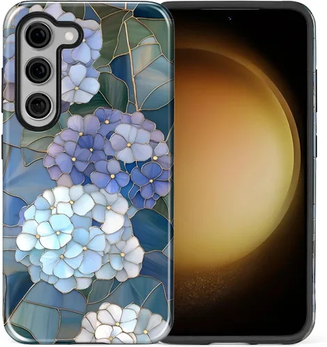 Vista 24 de Funda compatible con Samsung Galaxy S23, funda híbrida de protección rígida de 2 capas, a prueba de golpes, funda protectora resistente para Lata