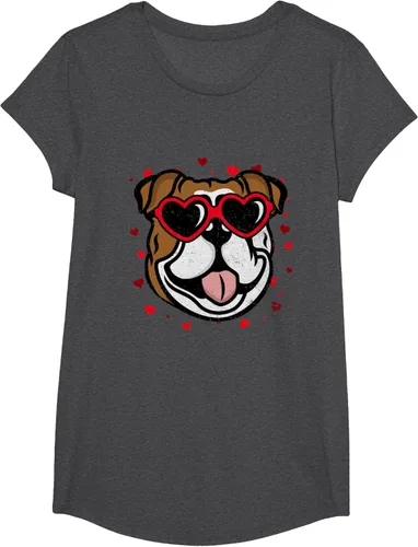 Vista 37 de Bulldog Valentine - Camiseta para amantes de las gafas de sol para perros, Negro