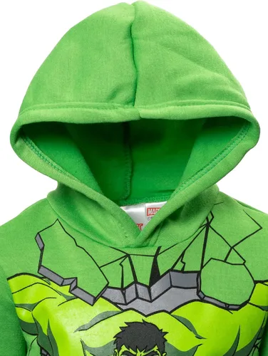 Vista 6 de Marvel Avengers Capitán América Black Panther Hulk - Conjunto de sudadera con capucha y pantalones para niños grandes