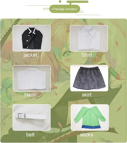 Vista 4 de Disfraz de cosplay para niñas, traje de kimono, uniforme de Halloween