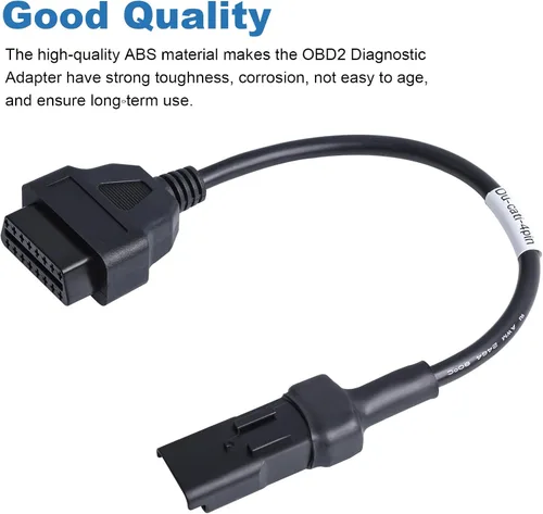Vista 5 de Cable adaptador de 4 pines a 16 pines macho a OBD2 hembra diagnóstico de fallas de motor OBD2 y detector se adapta a Du-ca-ti Dduu-CAA-ttii Motorcy