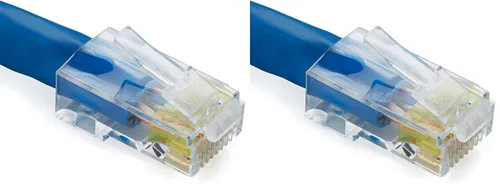 Vista 8 de trueCABLE Conectores RJ45 Cat6/6A, enchufe modular escalonado, sin blindaje (UTP), listado UL, barra de carga, chapado en oro, 3 clavijas 8P8C, 10