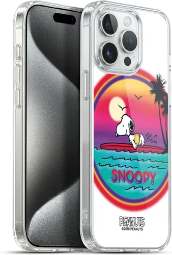 Vista 13 de Head Case Designs Funda de gel con licencia oficial de Peanuts Beach Surf Snoopy Boardwalk Airbrush [protección de grado militar] compatible