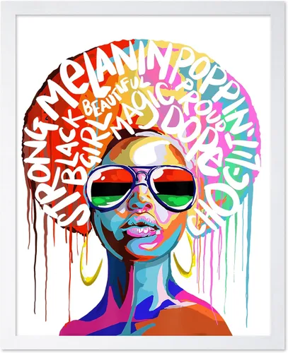 Vista 21 de Poster Master Póster motivacional vintage, impresión inspiradora retro, regalo para chica afro, amiga, reina negra, mujer afroamericana