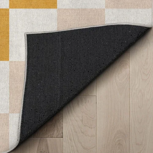 Vista 6 de Well Woven Apollo Flatwoven Modern Squares Alfombra multicolor de 3 pies 3 pulgadas x 5 pies para niños