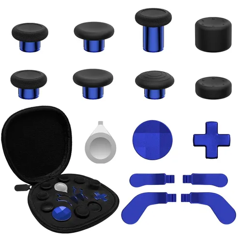 Vista 7 de CHARM FOCUS 16-in-1 Metal Thumbsticks Replacement Kits for X-box Elite Series 2, X-box Elite 2 Controller Accessories, Includes Magnetic Joysticks