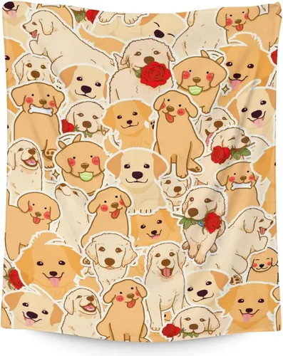 Vista 13 de Golden Retriever - Manta de regalo – 30 x 40 pulgadas, bonita manta de perro para amantes de los perros, niños, niños y niñas, mantas suaves