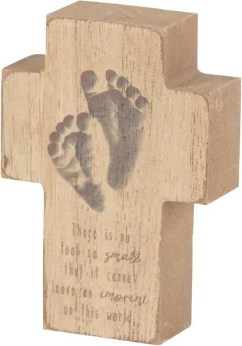 Vista 8 de Dicksons Footprints Classic White - Cruz de mesa de madera envejecida de 2.75 x 4 pulgadas, color blanco