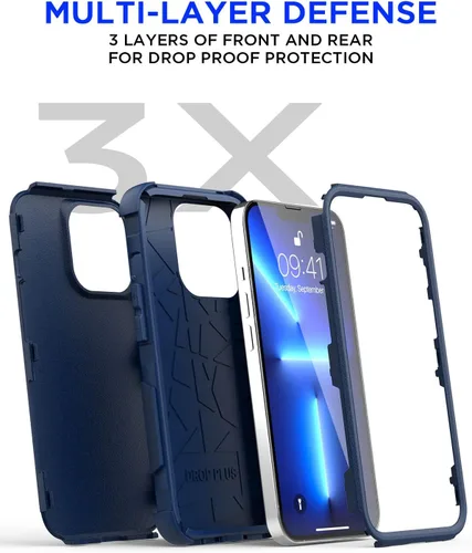 Vista 8 de AICase Funda resistente para iPhone 13 Pro Max/12 Pro Max, resistente de 3 capas de protección de grado militar, a prueba de golpes y caídas