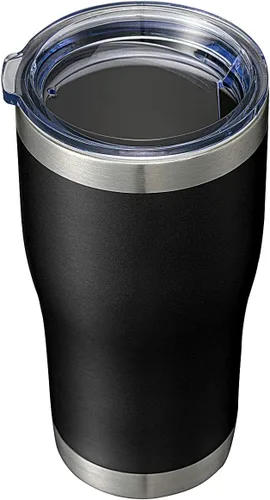 Vista 28 de HASLE OUTFITTERS Vaso de 20 onzas a granel, vasos de acero inoxidable con tapa, vaso aislado al vacío, taza de doble pared con recubrimiento