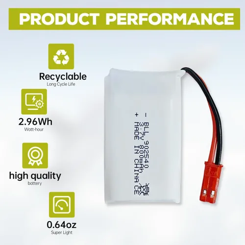 Vista 5 de sea jump 5 unids 3.7 V 800 mAh Lipo batería de control remoto Drone con cargador 5 en 1 enchufe JST adecuado para SYMA X56W MJX X400W X300C X800