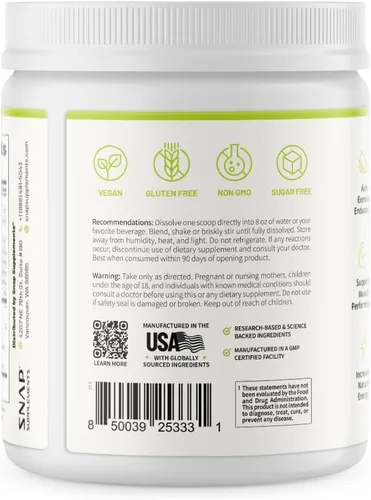 Vista 9 de Snap Supplements - Reforzador de óxido nítrico orgánico de raíz de remolacha - Flujo sanguíneo y circulación Remolacha superalimento Apoyo
