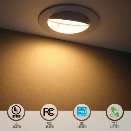 Vista 3 de TORCHSTAR Luz empotrable LED de 4 pulgadas 5CCT Retrofit LED de 4 pulgadas, luz descendente LED ajustable regulable, CRI90+, iluminación de globo
