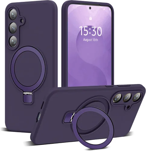 Vista 43 de SKYLMW - Funda para Samsung Galaxy S23 con soporte, 6.1 pulgadas, color negro Soporte de anillo magnético, compatible con Mag-Safe, funda