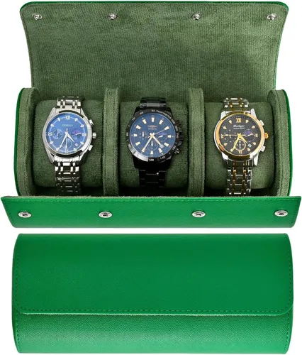 Vista 12 de ROSELLE Funda de reloj individual para hombre y mujer - Estuche de viaje Negro-1