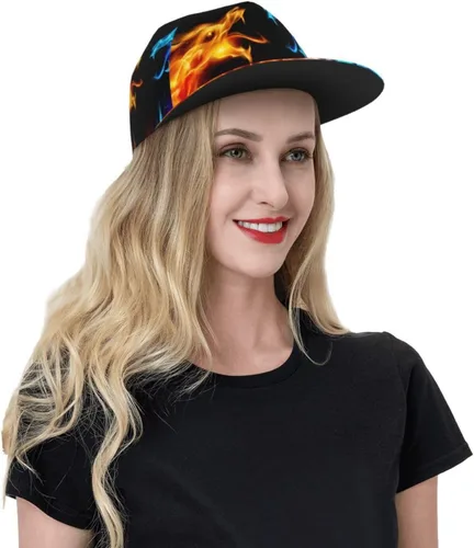 Vista 8 de Supdreamc Gorra de béisbol unisex para adultos, gorra de camionero con cierre de presión