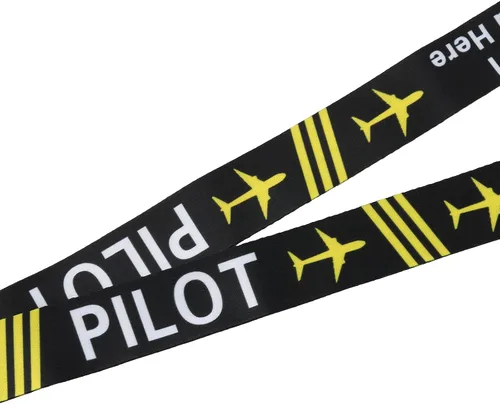 Vista 3 de MYOSPARK Llavero Pilot Lanyards con hebilla de seguridad desmontable "I Need You Here" (identificación de piloto)