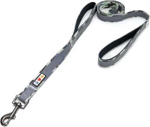 Vista 19 de Pawtitas Correa de perro de doble asa resistente para entrenamiento, correas sin tirones, ideal para perros medianos y grandes, ideal para caminar