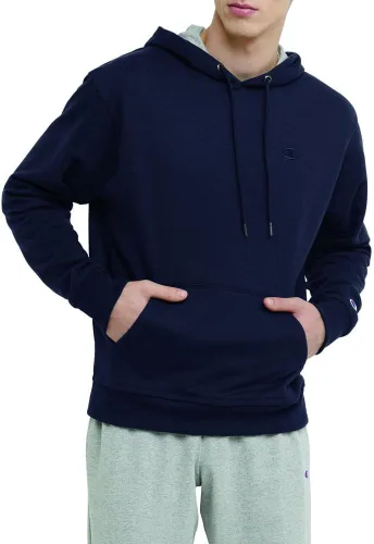 Vista 8 de Champion Men's Pullover Fleece Hoodie, Standard Fit, Midweight, C Logo, Available in Regular and Big & Tall