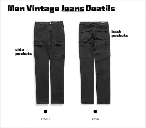 Vista 5 de Pantete Pantalones de mezclilla ajustados para hombre, 7 bolsillos, elásticos, pantalones de mezclilla ajustados Nova Fashion