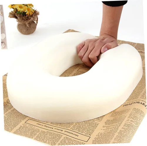 Vista 4 de Healeved Almohada de dona para hemorroides cojín de asiento de coxis de malla negro para mujeres