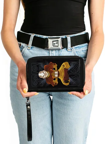Vista 3 de Buckle-Down Cartera con cremallera de PU para mujer Rectángulo-Avatar The Last Airbender, 7.5"x4.5", Avatar el último maestro aéreo, Buckle-down Pu